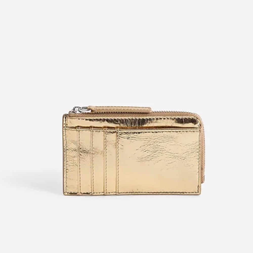 Madewell Gold Leather Wallet